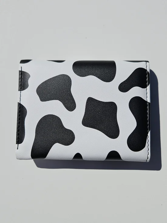 Milk Black & White Cow Print Trifold Wallet - Picture 3 of 8